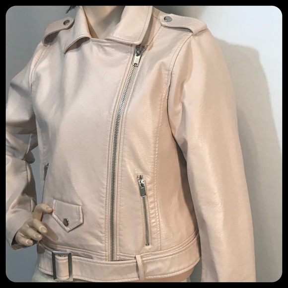 Xhilaration Jackets & Blazers - XHILARATION- Pale Pink Faux Leather Jacket